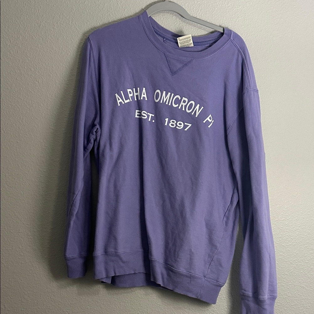 Purple Alpha Omicron Pi Sweatshirt